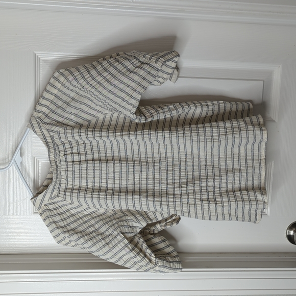 Sundance cotton crinkle short sleeve button down blouse size XS - Picture 4 of 8